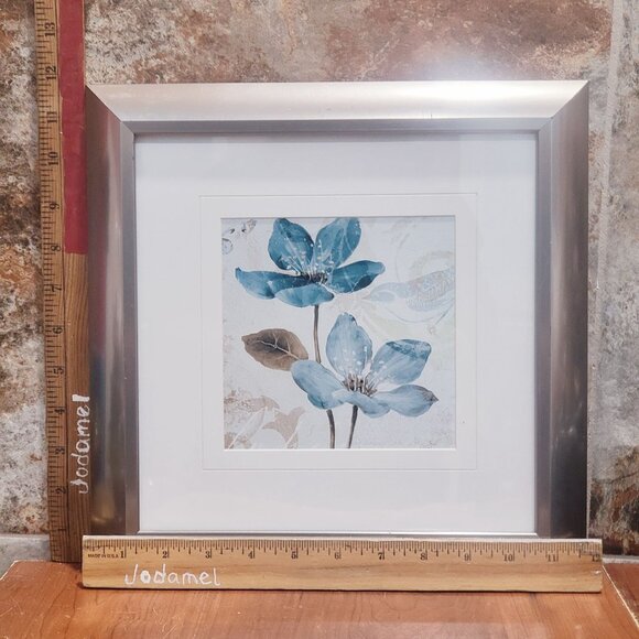 Blue Tops Floral Print Matted Framed Wall Art 2015 - Picture 10 of 12